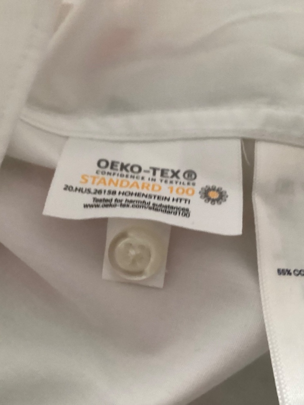 LANDS END Women’s Wrinkle Free Cotton Blend 3/4 Sleeve Shirt White Size 18T - Picture 5 of 8